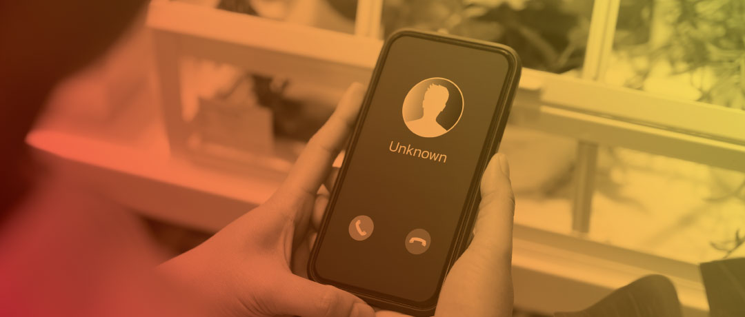 phone displaying unknown caller