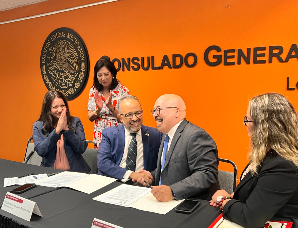 Jennifer Oliver, LA County Sup. Hilda Solis, Carlos Gonzalez Gutierrez, Pablo DeFilippi, Diana Cervantes