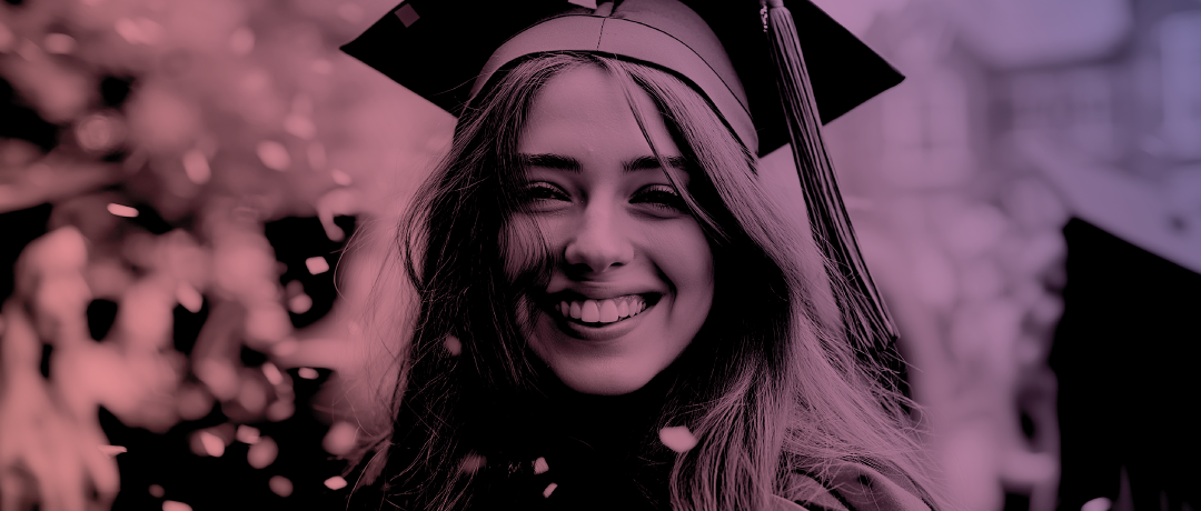 young woman in graduation cap