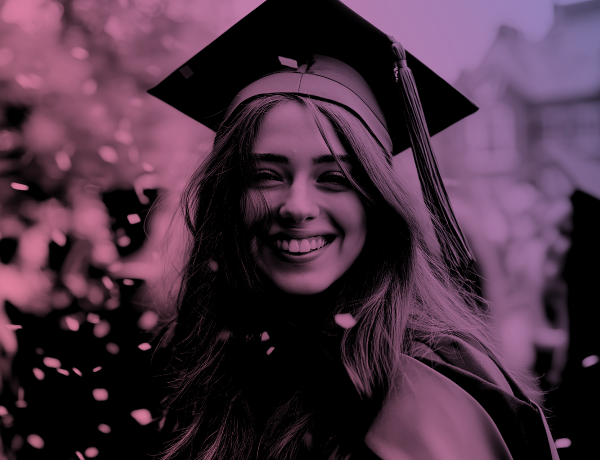 young woman in graduation cap