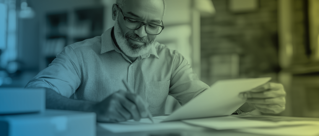 small business owner doing paperwork