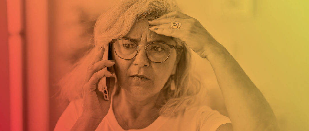 destressed woman talking on phone