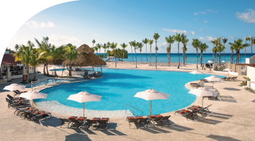 hotel pool next to beach
