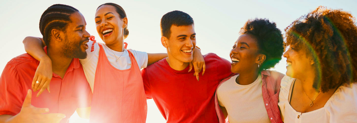 group of college students